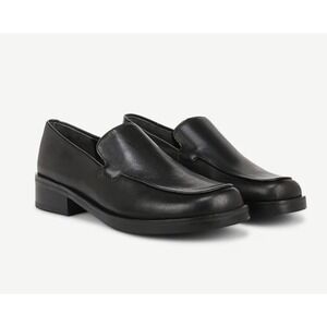 Franco Sarto Bocca slip on loafer Black Leather Womens 8.5W